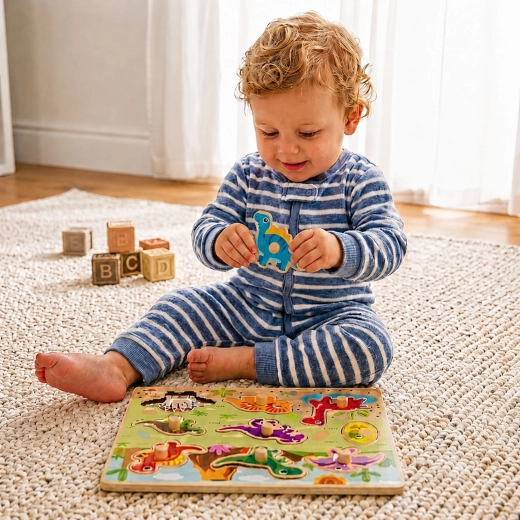Montessori: wkładanie kształtów krok po kroku