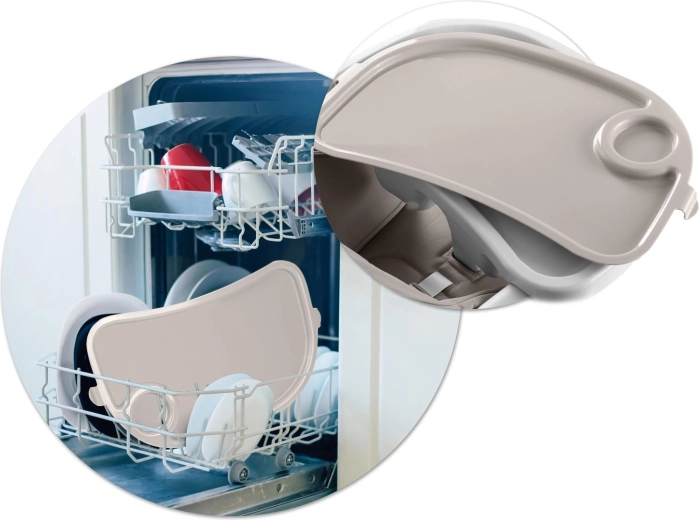 Łatwa pielęgnacja: wyjmowana tacka i kompaktowe składanie