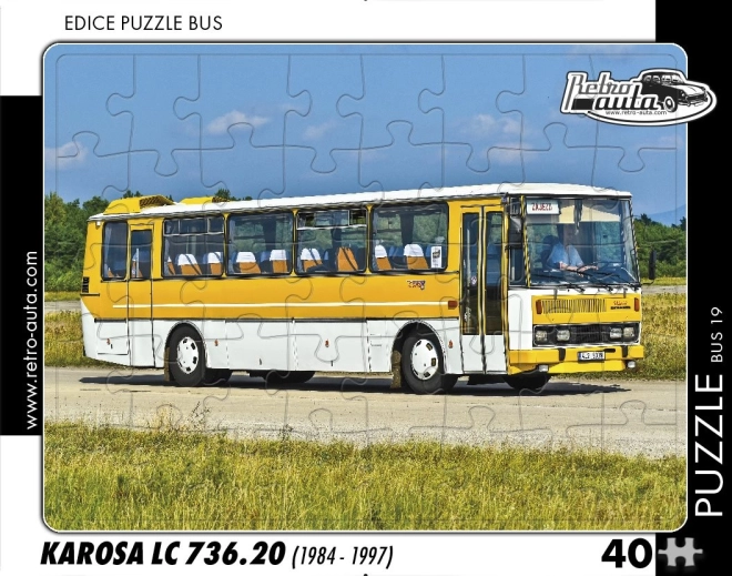 RETRO-AUTA puzzle – autobus KAROSA LC 736.20, 40 elementów