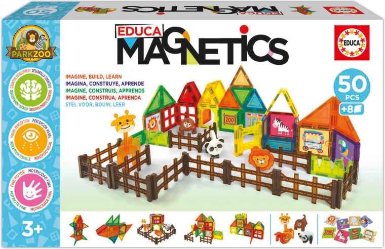 EDUCA Magnetics Zoo Park magnetyczny zestaw konstrukcyjny 50 elementów