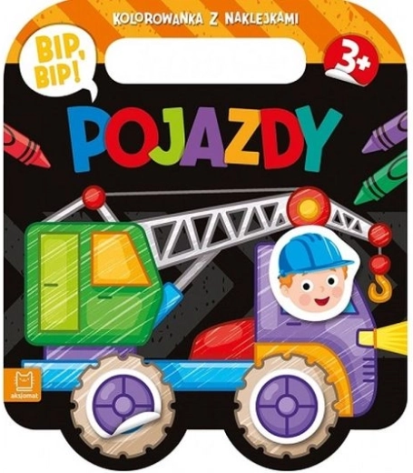 Bip, bip! Pojazdy – kolorowanka z naklejkami