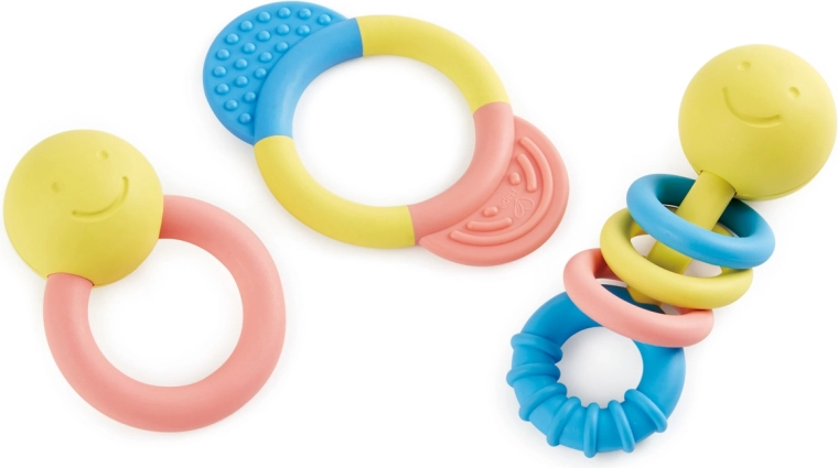 Hape Eco Baby zestaw grzechotek i gryzaków
