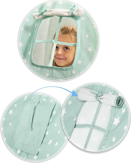 Okienko z roletką dla światła i wentylacji