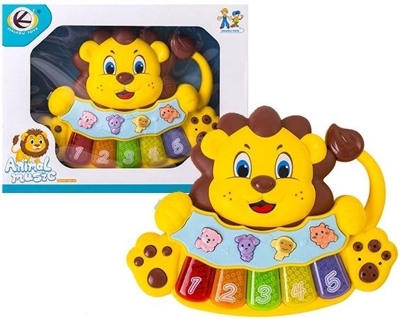 Mini dziecięce pianinko-organki lew - 1 sztuka