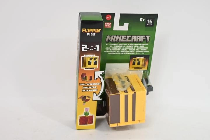 Minecraft Flippin’ Figs figurka 2 w 1 – pszczoła i kwiat w doniczce