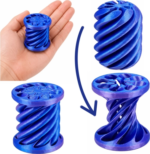 Spiralna konstrukcja 3D do płynnego obracania