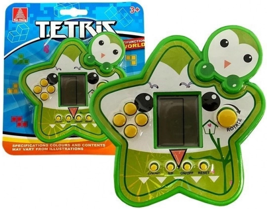 Elektroniczna gra Tetris zielona gwiazda