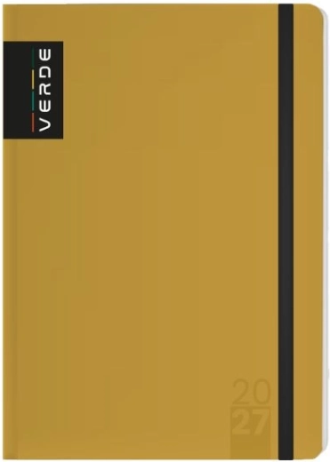 Tygodniowy terminarz Verde A6 2027 musztardowy