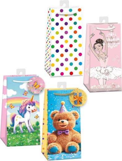 Papierowa torebka prezentowa Argus 10 × 22 × 6 cm, różne motywy - 1 sztuka
