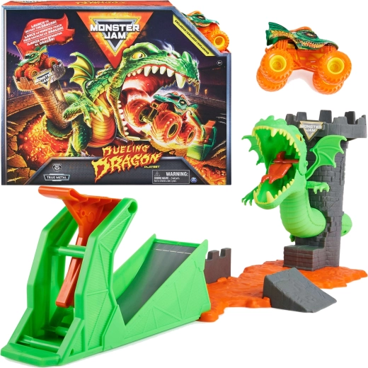 Monster Jam zestaw do zabawy Walka ze smokiem 1:64