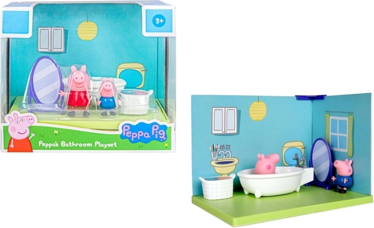 Peppa Pig zestaw łazienkowy z 2 figurkami