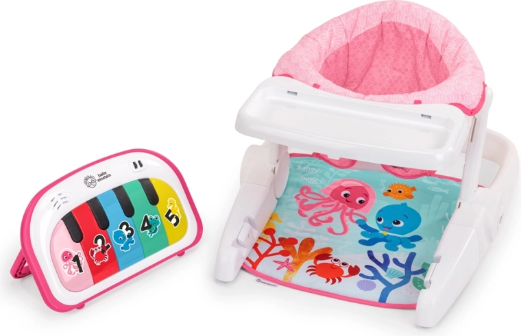 Baby Einstein interaktywne siedzisko 4w1 Tappin' Tunes Learn-to-Sit różowe