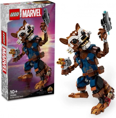 Lego Marvel Rocket i Baby Groot – ruchoma figurka 22 cm