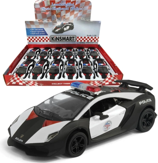 Metalowy model auta Lamborghini Sesto Elemento Police 1:38
