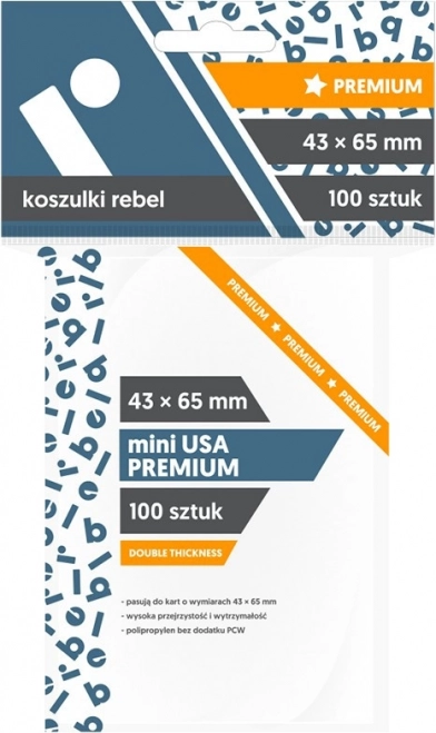 Koszulki na karty Mini USA Premium 43x65 mm 100 szt