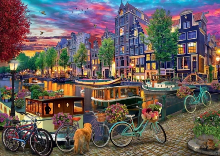 Puzzle DINO Malowany Amsterdam 2000 elementów