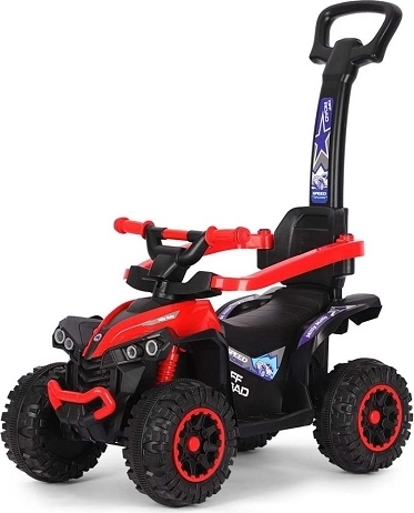 Dziecięcy jeździk quad Wild red z rączką do prowadzenia
