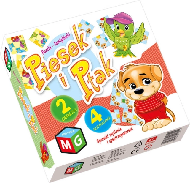 Multigra układanka puzzle Pies i Ptak 2w1