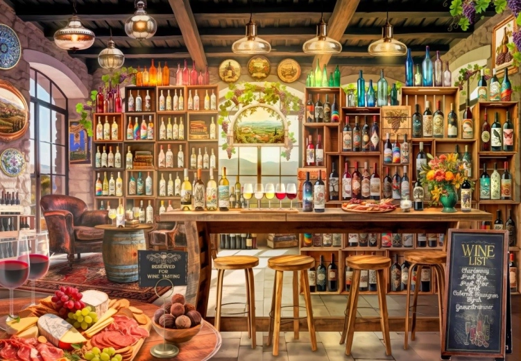 Puzzle Degustacja win 1000 elementów BLUEBIRD