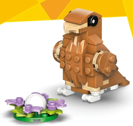 Ptak przy gnieździe z jajkiem do odgrywania historii