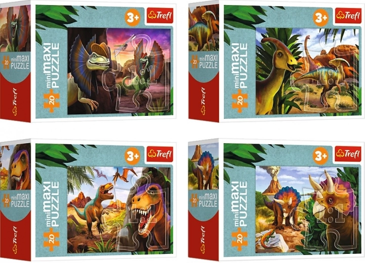 Puzzle miniMAXI 20 elementów - Poznaj świat dinozaurów