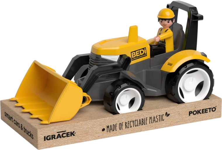 Efko Igráček MultiGO żółty traktor z lemieszem wymiennym i figurką