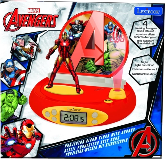 Budzik 3D z projektorem Avengers Iron Man
