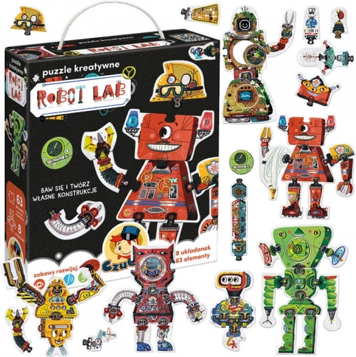 kreatywne puzzle 63 elementy – robot lab