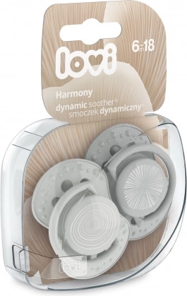 LOVI Silikonowy dynamiczny smoczek HARMONY 6-18 m 2 szt. chłopiec