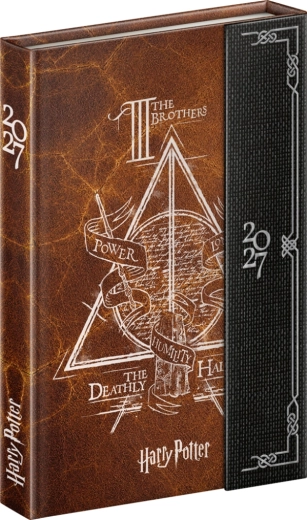Notique tygodniowy terminarz magnetyczny Harry Potter – Insygnia Śmierci 2027 (11 × 16 cm)