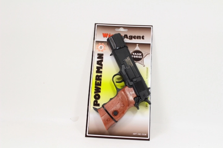 Dziecięcy pistolet na kapiszony Power Man 22 cm