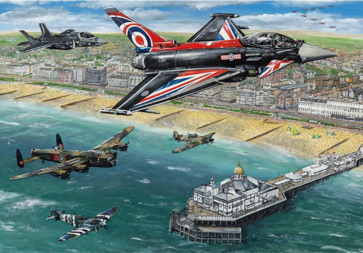 Puzzle pokaz lotniczy nad Eastbourne 500 elementów GIBSONS