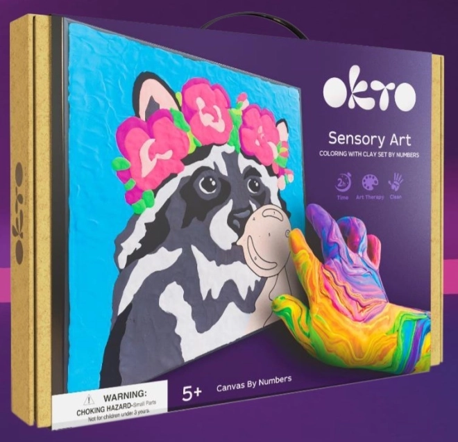 Zestaw plastyczny do malowania na płótnie z szopem 29 × 29 cm