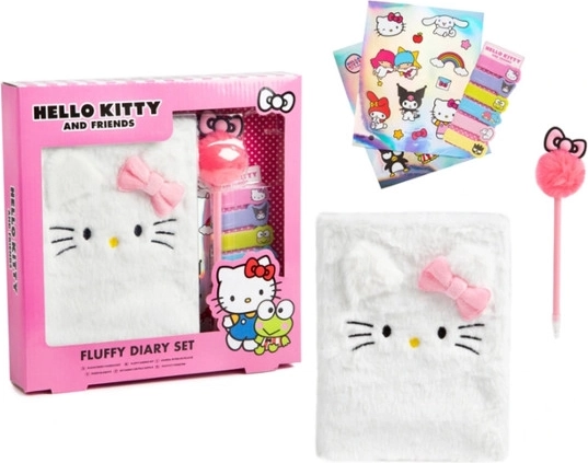 Pluszowy pamiętnik Hello Kitty z zestawem akcesoriów