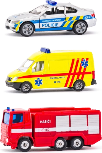 SIKU zestaw pojazdów ratunkowych wersja czeska