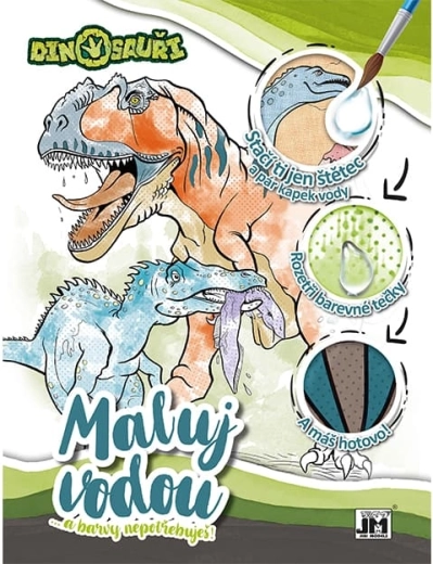 Maluj wodą A4 dinozaury