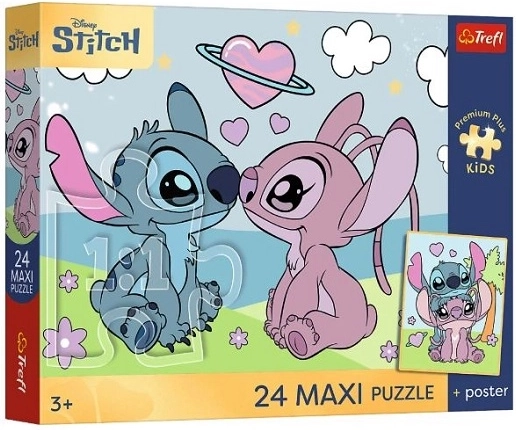 Puzzle maxi 24 elementy Premium Plus Kids: sny Lilo i Stitcha