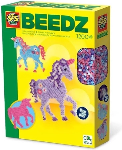 SES Creative Beedz koraliki do zaprasowywania – fantazyjne konie i jednorożce (1200 szt.)