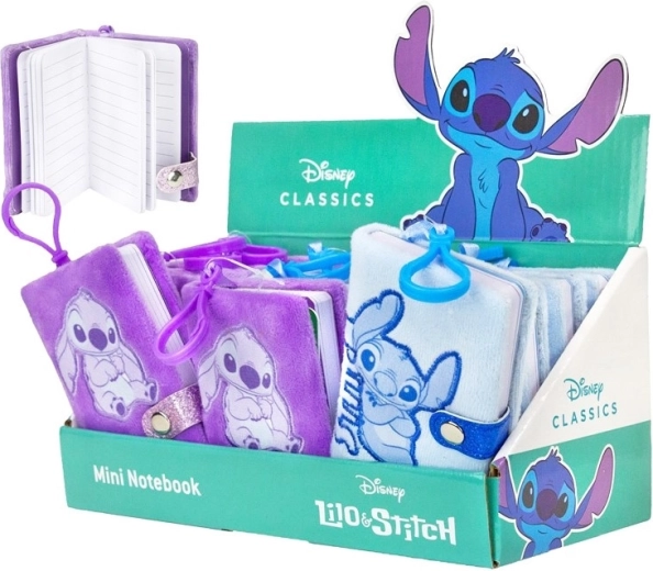 Mini notes DISNEY Lilo & Stitch z pluszową okładką i brelokiem