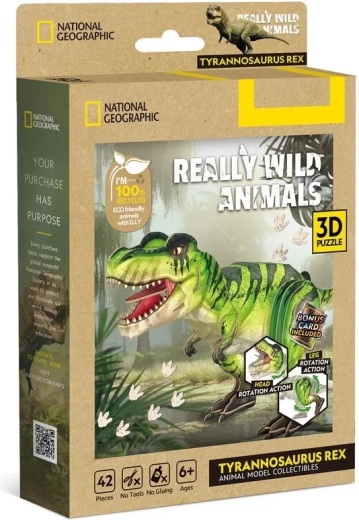 Puzzle 3D CubicFun National Geographic Tyrannosaurus rex, 42 elementy