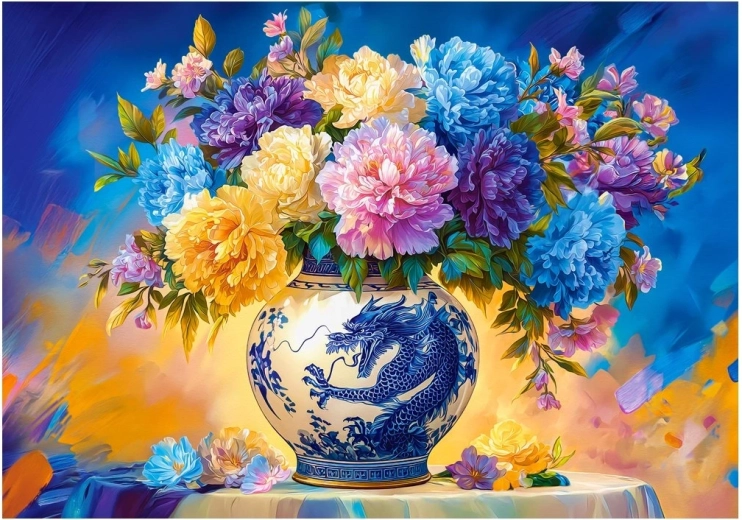 Castorland puzzle Kwiaty w chińskiej porcelanie 500 elementów