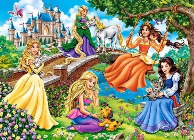 Puzzle 180 elementów – księżniczki w ogrodzie