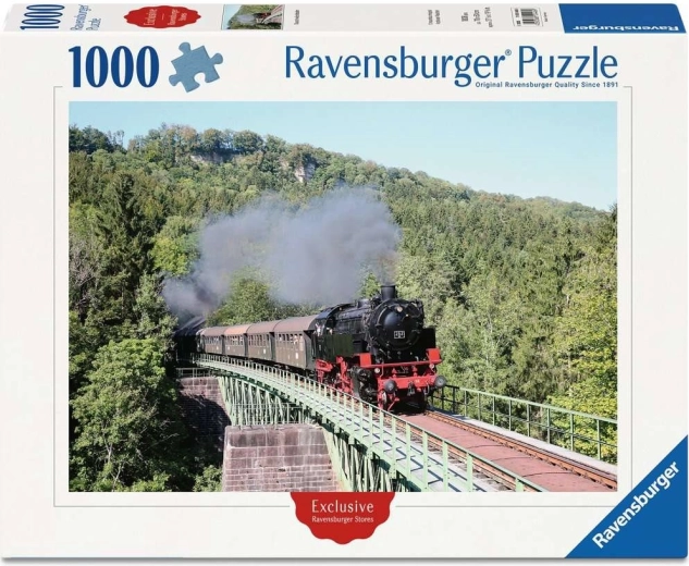 Puzzle Ravensburger historyczna kolej Sauschwänzlebahn 1000 elementów