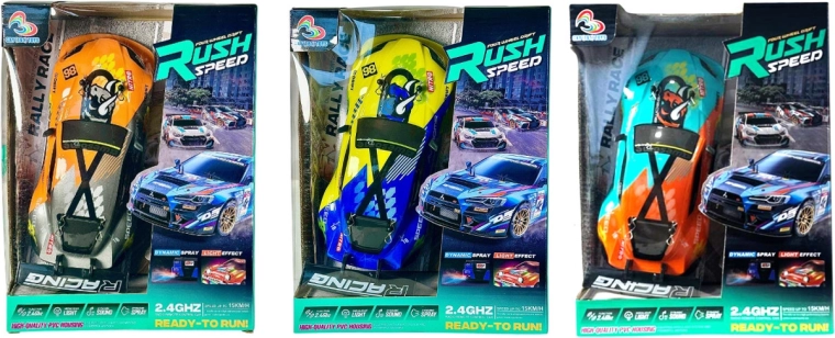 Driftujące auto RC na pilota ze światłami, dźwiękami i parą + ładowarka