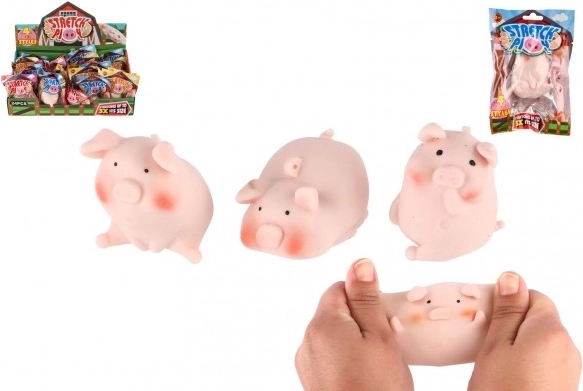 Elastyczne silikonowe antystresowe prosiątko 6 cm