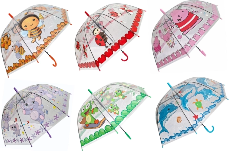 Dziecięcy parasol z kolorowymi motywami