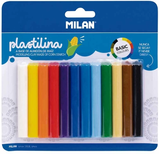 Plastelina basic – zestaw 12 kolorów