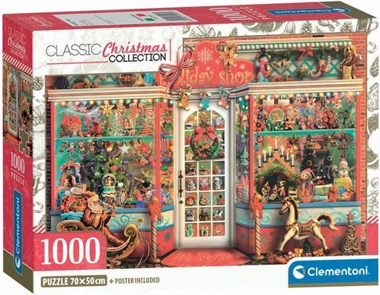 Puzzle Clementoni Compact 1000 elementów Holiday Shop