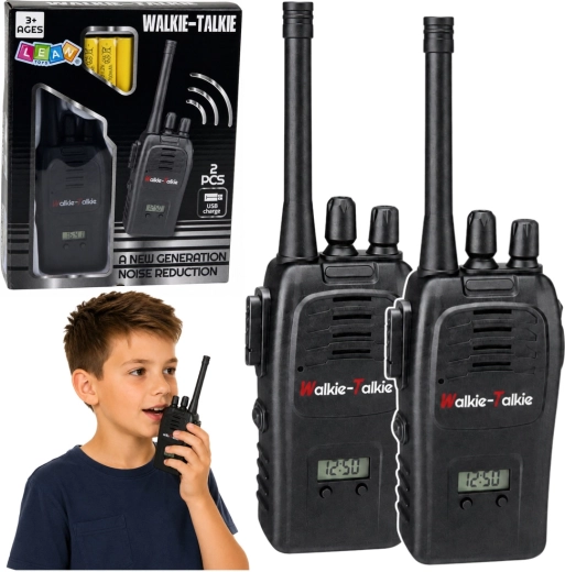Dziecięce krótkofalówki Walkie Talkie z ładowaniem USB, redukcją szumów i zasięgiem 200 m (2 szt.)