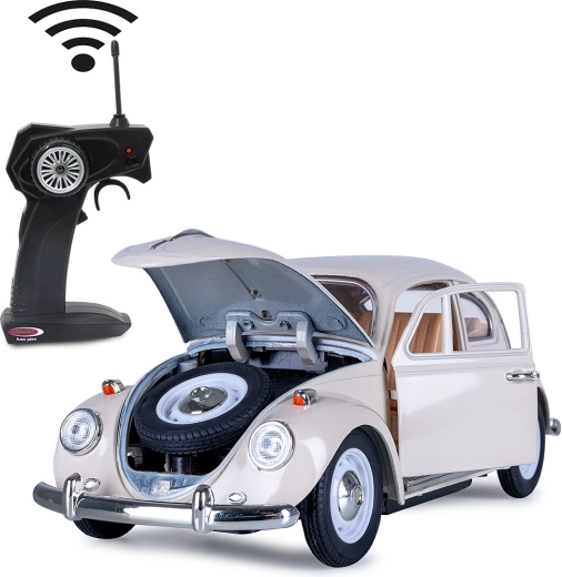 Jamara RC Volkswagen Beetle metalowy model 1:18 kremowobiały